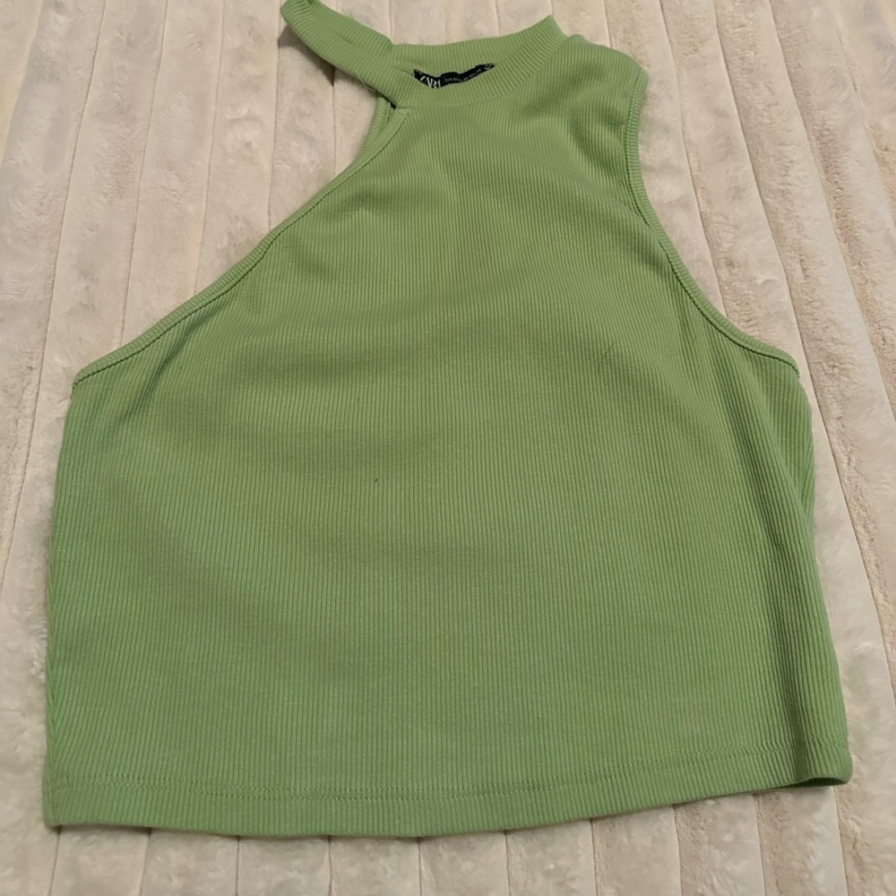 Zara Green Crop Top